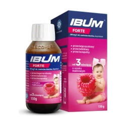 Ibum Forte, 200 mg/5ml, zawiesina doustna, malina 150 g