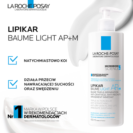 La Roche Posey Lipikar Baume Light AP+ M balsam regenerujący 400ml