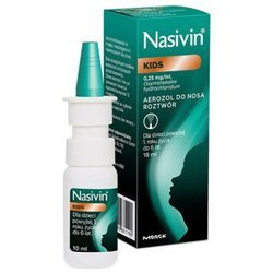 Nasivin Kids 0,25mg/ml aeozol do nosa dla dzieci od 1 do 6 roku życia , 10ml