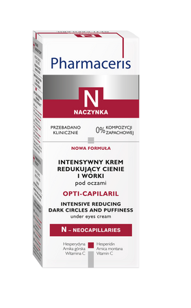 PHARMACERIS N OPTI-CAPILARIL Intensywny krem redukujący cienie i worki pod oczami, 15ml 