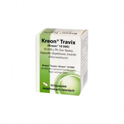 Kreon Travix 10000j.Ph.E 50 kapsułek import