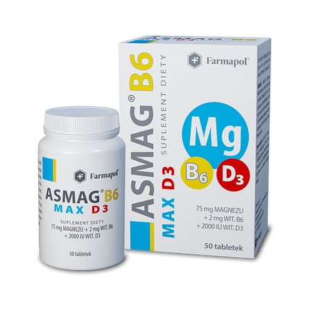 Asmag B6 Max D3, 50 tabletek