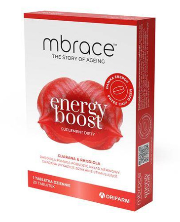 Mbrace Energy Boost, 20 tabletek data ważności 2024/06