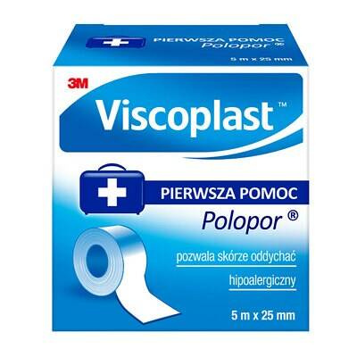 VISCOPLAST Polopor Przylepiec na rolce 5m x 25mm 1 sztuka