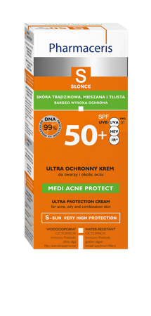 PHARMACERIS S Krem ochronny dla skóry trądzikowej SPF50+ 50ml