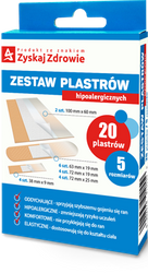 Zestaw plastrów hipoalergicznych 20 sztuk  Zyskaj Zdrowie 