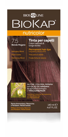 BIOKAP NUTRICOLOR 7.5 Mahoniowy Blond 140ml