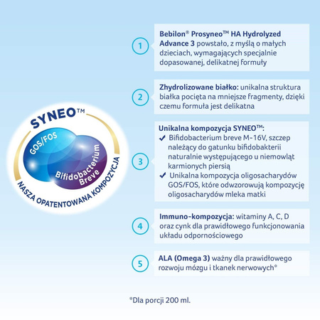 Bebilon PROSYNEO HA Hydrolyzed Advance 3, mleko następne po 1. roku życia, 400g