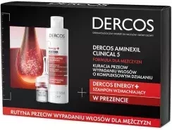 VICHY Zestaw Dercos Aminexil XMAS (Kuracja przeciw wypadaniu włosów Aminexil Clinical 5 + Wzmacniający szampon do włosów, 200ml)