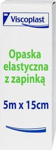 Opaska elastyczna VISCOPLAST tkana z zapinką 5m x 15 cm 1sZT