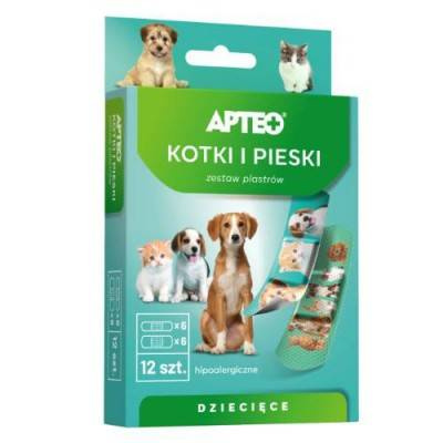  Plastry dla dzieci kotki i pieski Apteo Care, 10 sztuk