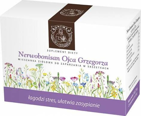 Nerwobonisan zioła Ojca Grzegorza do zaparzania, 25 saszetek po 4 g