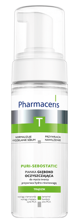 PHARMACERIS T PURI-SEBOSTATIC Pianka głęboko oczyszczająca, 150ml 