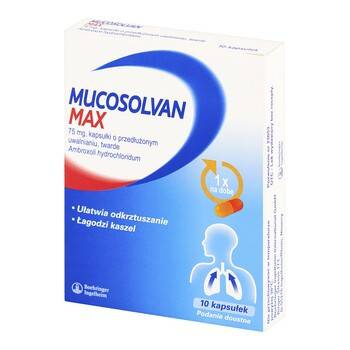 Mucosolvan Max  75mg, 20 kapsułek, 