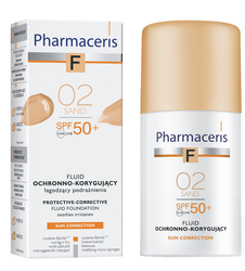 PHARMACERIS F Fluid ochronno-korygujący łagodzący podrażnienia SPF50+ 02, 30ml