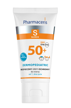 PHARMACERIS S DERMOPEDIATRIC Bezpieczny krem ochronny do twarzy SPF50+, 50ml 