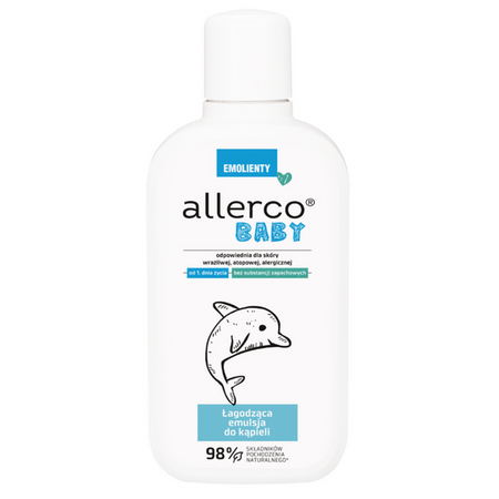 ALLERCO BABY EMOLIENT Łagodząca Emulsja do kąpieli 400ml  