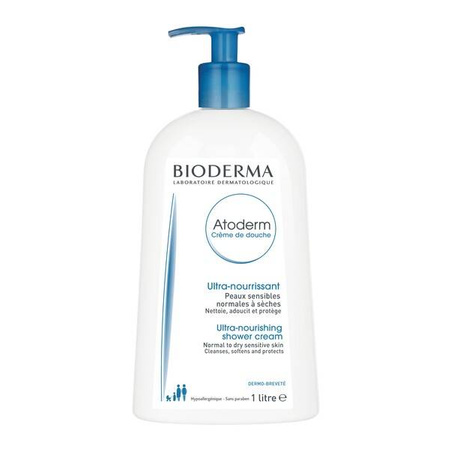 Bioderma Atoderm Creme de douche, kremowy żel do mycia twarzy i ciała, 1000 ml
