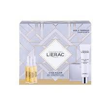 Lierac Cica - Filler Zestaw Przeciwzmarszczkowe serum regeneracyjne - 3 x 10 ml + Przeciwzmarszczkowy żel - krem regeneracyjne dla skóry normalnej i mieszanej - 40 ml + Etui na kosmetyki 