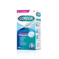 Corega Tabs Bio Formula Tabletki do czyszczenia protez zębowych 4w1