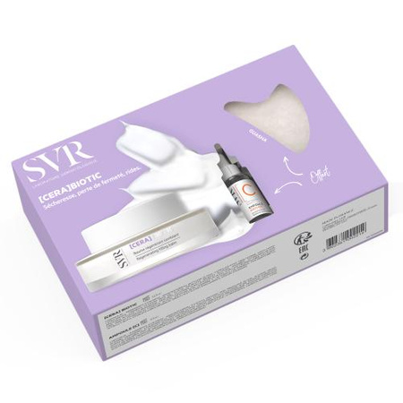 SVR Zestaw [CERA]BIOTIC Regenerujący Balsam, 50ml + Serum w ampułce Anti-Ox, 10ml + Kamień Gua Sha