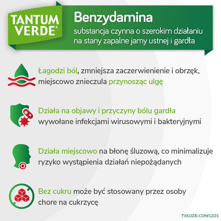 Tantum Verde smak cytrynowy, 30 pastylek