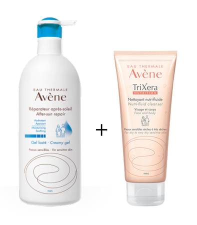 AVENE Regenerujący Balsam po opalaniu 400ml + Trixera żel 100 ml