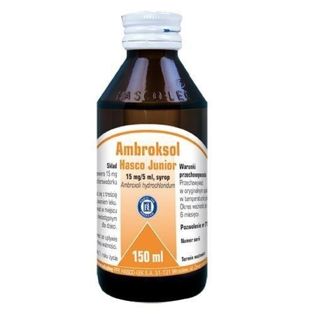 Ambroksol Hasco Junior syrop 150ml, 0,015g/5ml 