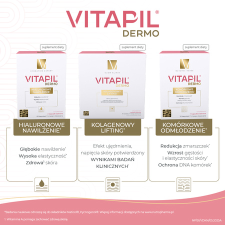 Vitapil Dermo Hialuronowe Nawilżenie, 60 kapsułek