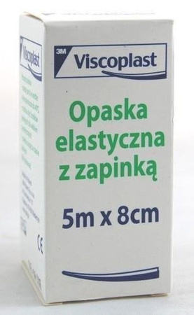 Opaska elastyczna VISCOPLAST tkana z zapinką 5m x 8 cm 1szT