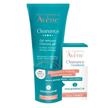 AVENE CLEANANCE Żel oczyszczający 200ml + Cleanance Comedomed Koncentrat 30ml