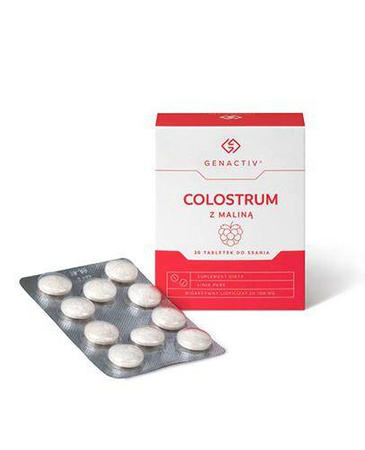 Colostrum z maliną, 20 tabletek do ssania