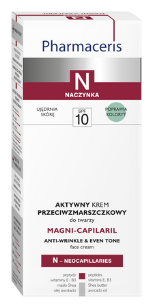 PHARMACERIS N MAGNI-CAPILARIL Aktywny krem przeciwzmarszczkowy do twarzy, 50ml 