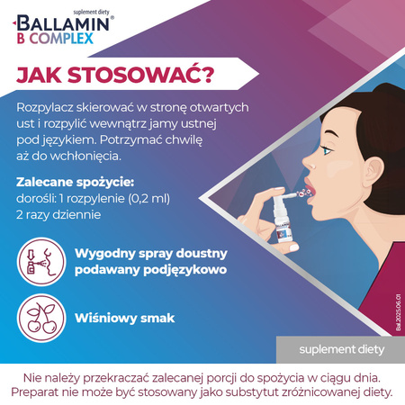 Ballamin B Complex spray do gardł. 15 ml