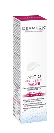 DERMEDIC ANGIO PREVENTI NANO VIT E Krem korygujący zaczerwienienia na dzień 40g