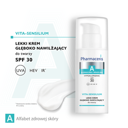 PHARMACERIS A VITA-SENSILIUM Lekki krem głęboko nawilżający do twarzy SPF30, 50ml