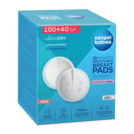 Wkładki laktacyjne  z paskiem samoprzylep 140 szt