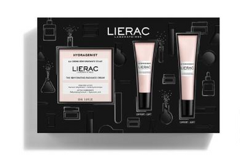 LIERAC Zestaw HYDRAGENIST Nawilżający Krem Rozświetlający, 50 ml+Serum, 15 ml+Krem pod oczy, 7,5 ml