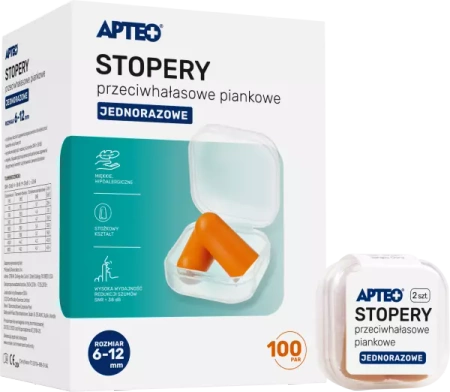Apteo Stopery przeciwhałasowe piankowe jed