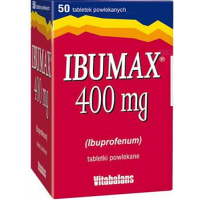 Ibumax 400mg, 50 tabletek powlekanych