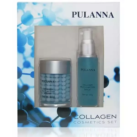 PULANNA Zestaw Kolagen Krem miultiaktywny 60g + Serum kolagenowe 30g