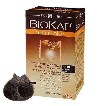 BIOKAP NUTRICOLOR 4.06 Kawowy Brąz 140ml