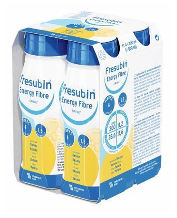 Fresubin Energy Fibre DRINK o smaku bananonym 4x200ml
