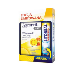 Zestaw Ascorvita Max, 30 tabletek + Litorsal Forte mango-marakuja, 20 tabletek