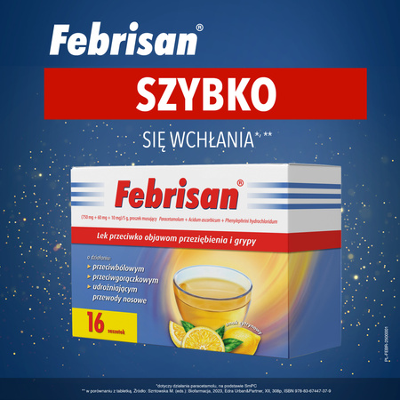 Febrisan proszek musujący, 16 saszetek