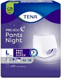 Tena Pants ProSkin SUPERNIGHT Majtki chłonne L, 10 sztuk