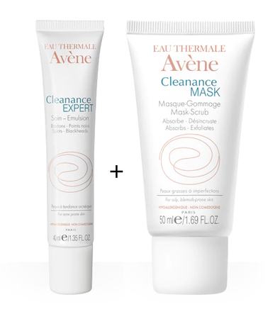 AVENE CLEANANCE EXPERT Emulsja 40ml + Maska-peeling 50ml