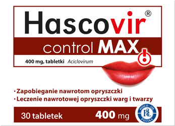 Hascovir control Max, 0,4 g 30 tabletek