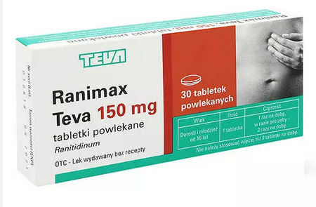 Ranimax Teva (Ranimax) tabletki powlekane 150mg, 30 sztuk