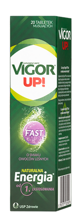 Vigor UP! Fast smak owoców leśnych tabletki musujące x 20szt